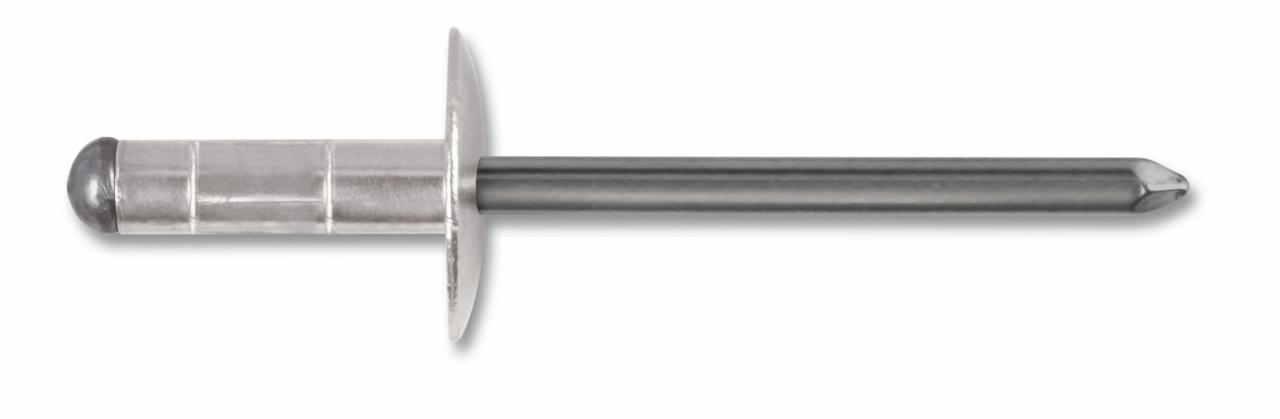 Trhací nit hliník-oceľ, plochá veľká hlava DIN 7337