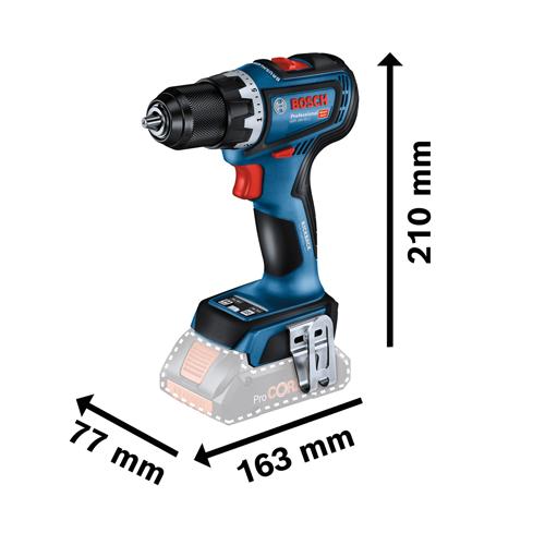Aku vŕtací skrutkovač BOSCH GSR 18V-90 C v kufri L-BOXX 2x akumulátor a BT modul