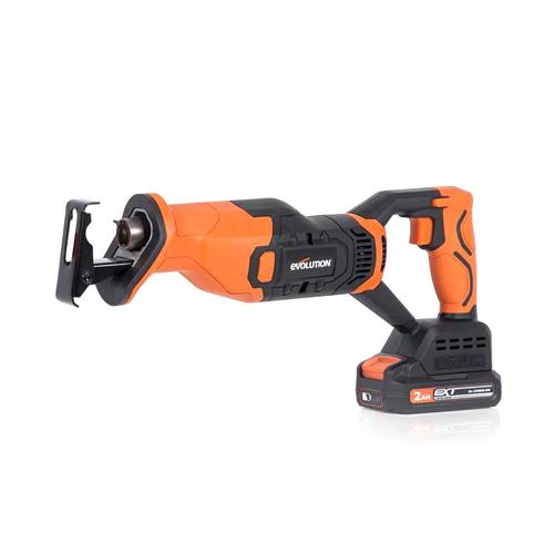 Chvostová AKU píla EVOLUTION R150RCP-Li s 2Ah batériou a nabíjačkou a ďalšou 2Ah batériou ZADARMO